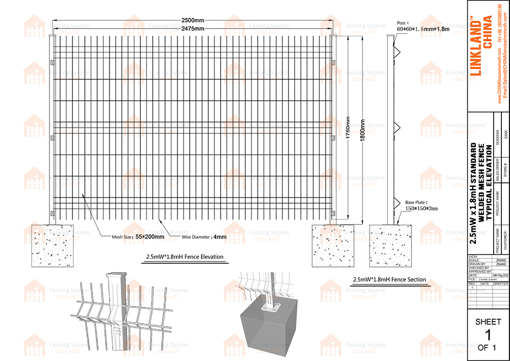 PVC Coated Welded Wire Mesh Fence For Bangkok, Thailand Customer