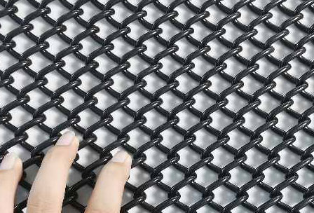 Decorative galvanized or black coated mini mesh chain link fence