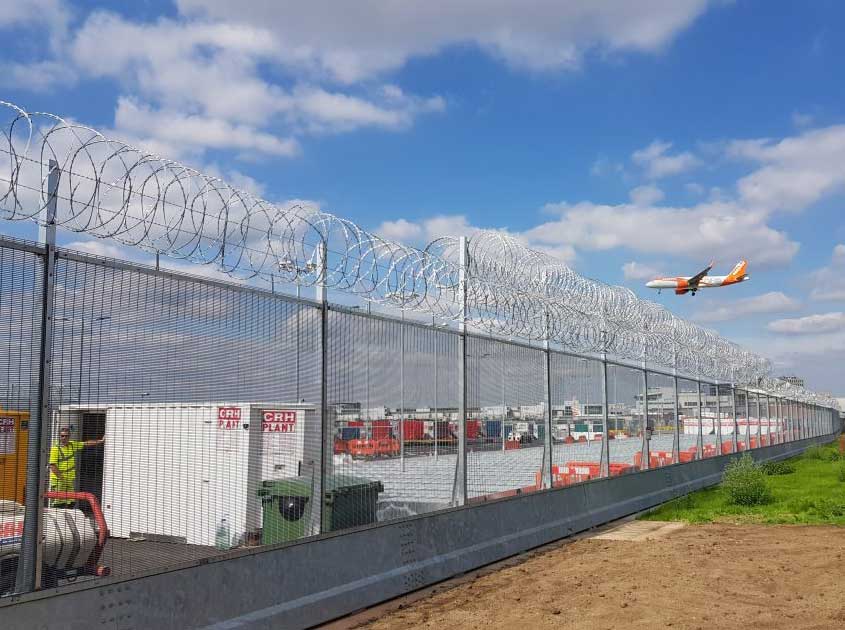 Efficient and safe airport fence ensures seamless safety of air transportation